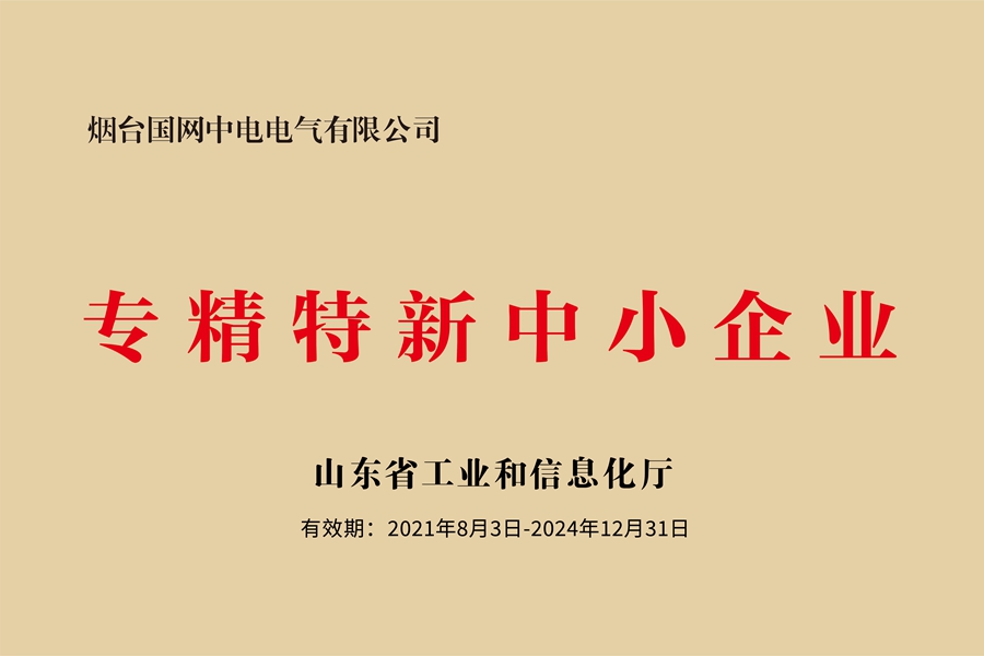 国网中电公司：山东省专精特新中小企业