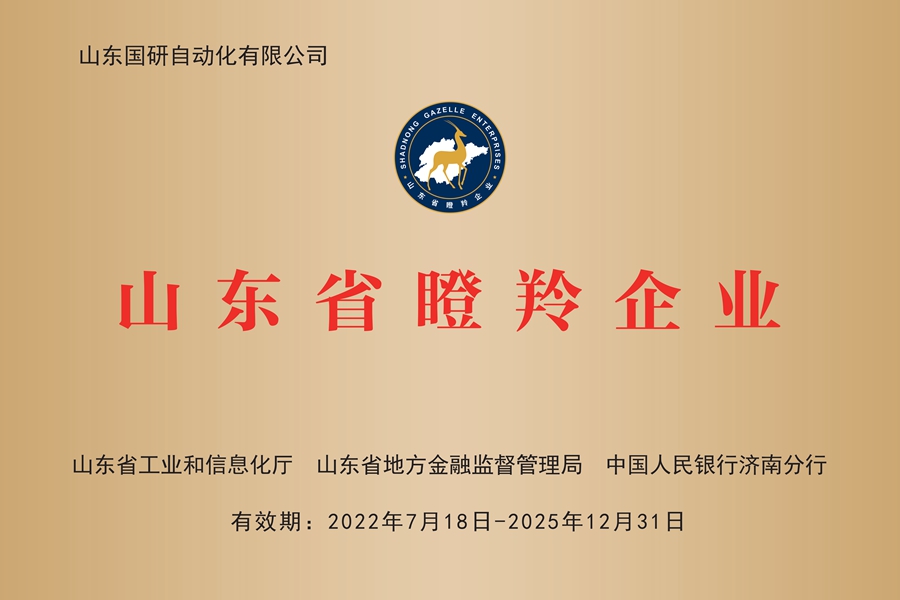 山东国研：山东省瞪羚企业